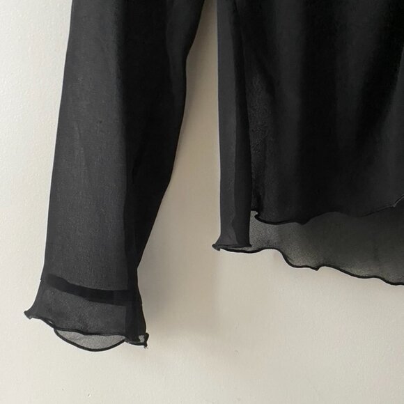 Aritzia Wilfred Frenchy Black Sheer Blouse - Picture 4 of 6